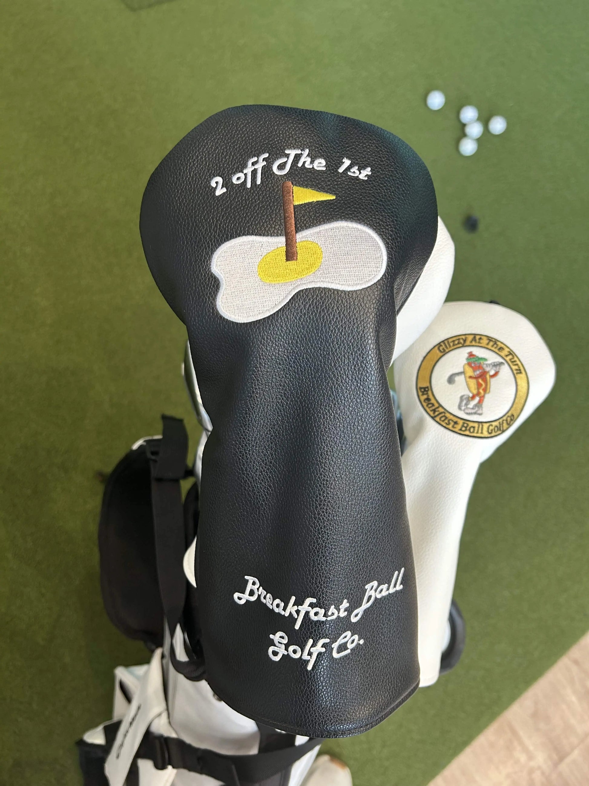 cool golf headcover on cart