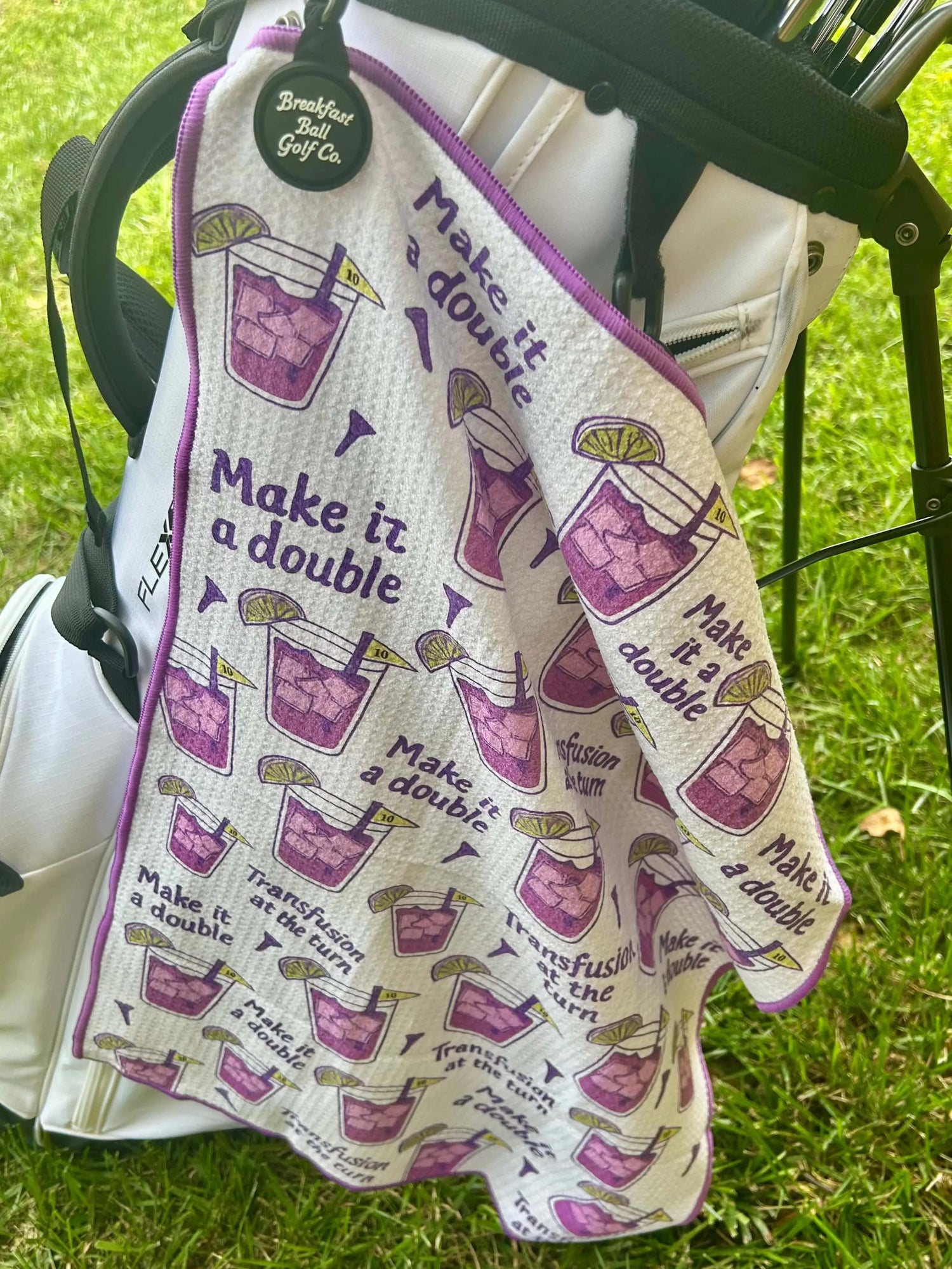 magnetic golf towel transfusion design