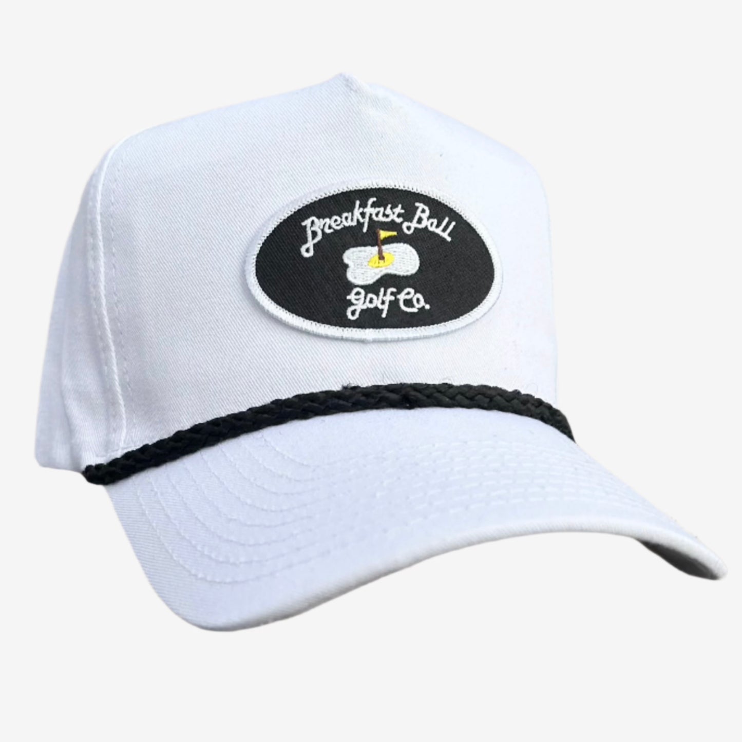 Breakfast Ball White Golf Hat | Golf Rope Hat