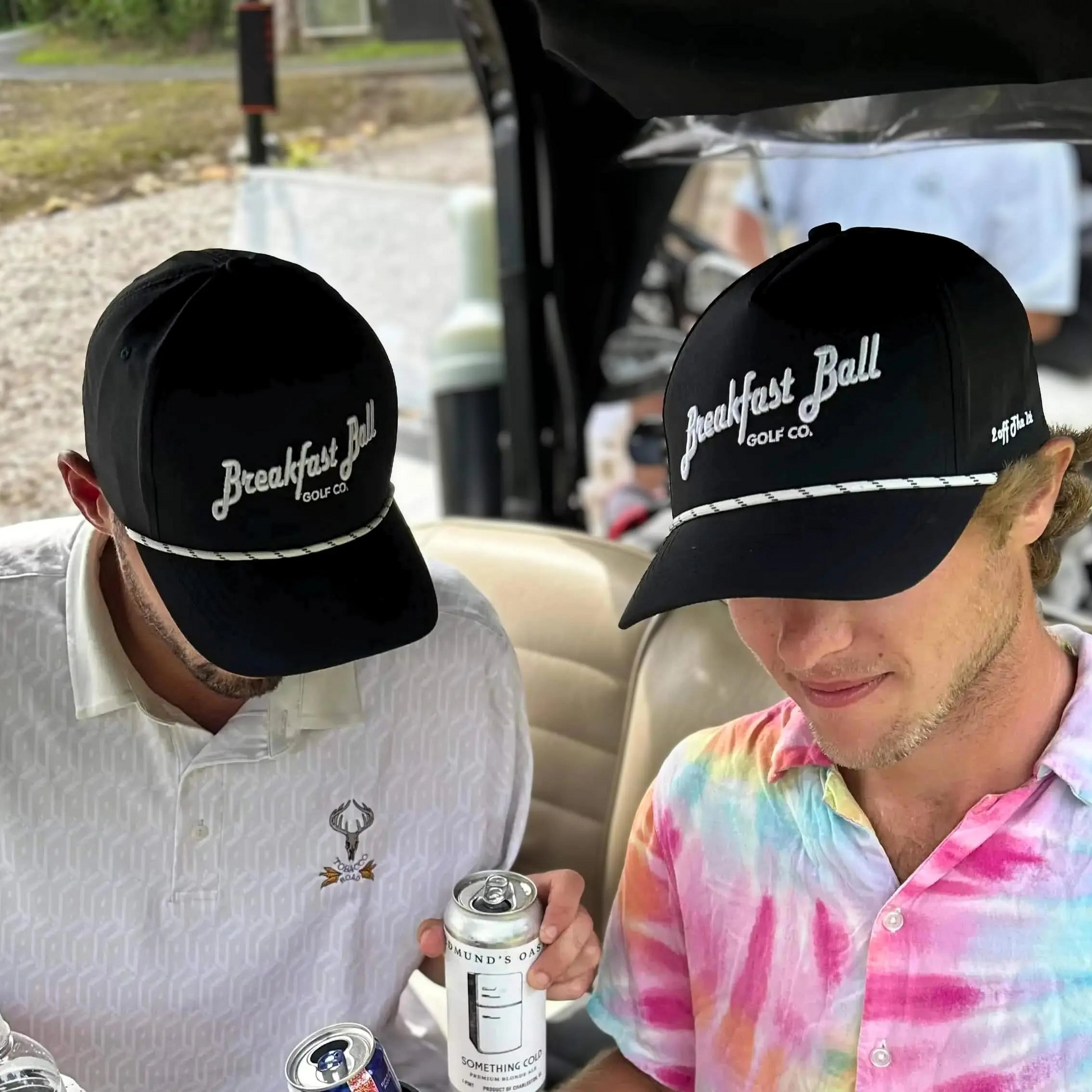 Breakfast Ball Golfers in cart