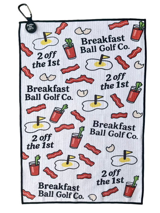 breakfast ball waffle golf towel
