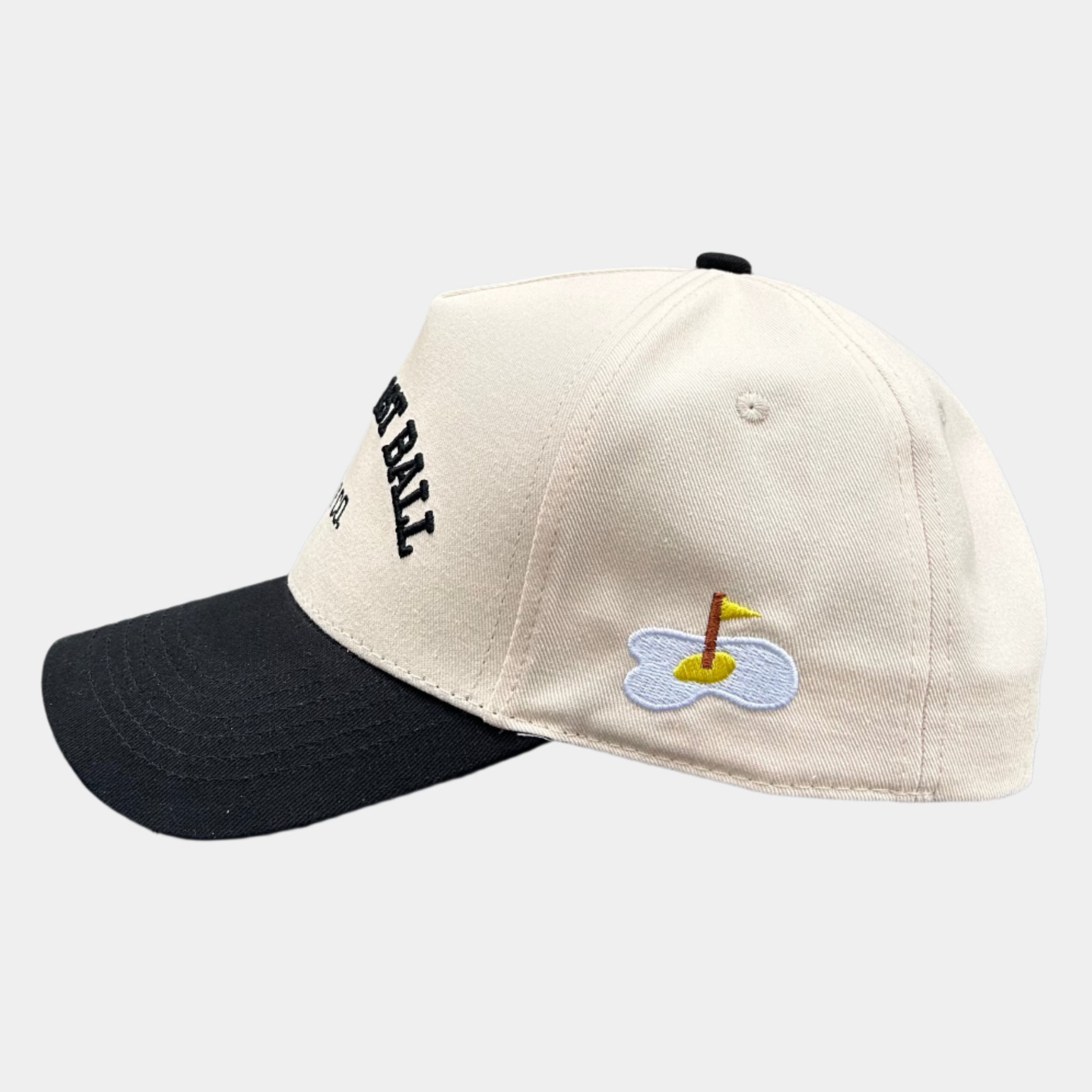 Breakfast Ball Golf Hat Two Tone Black
