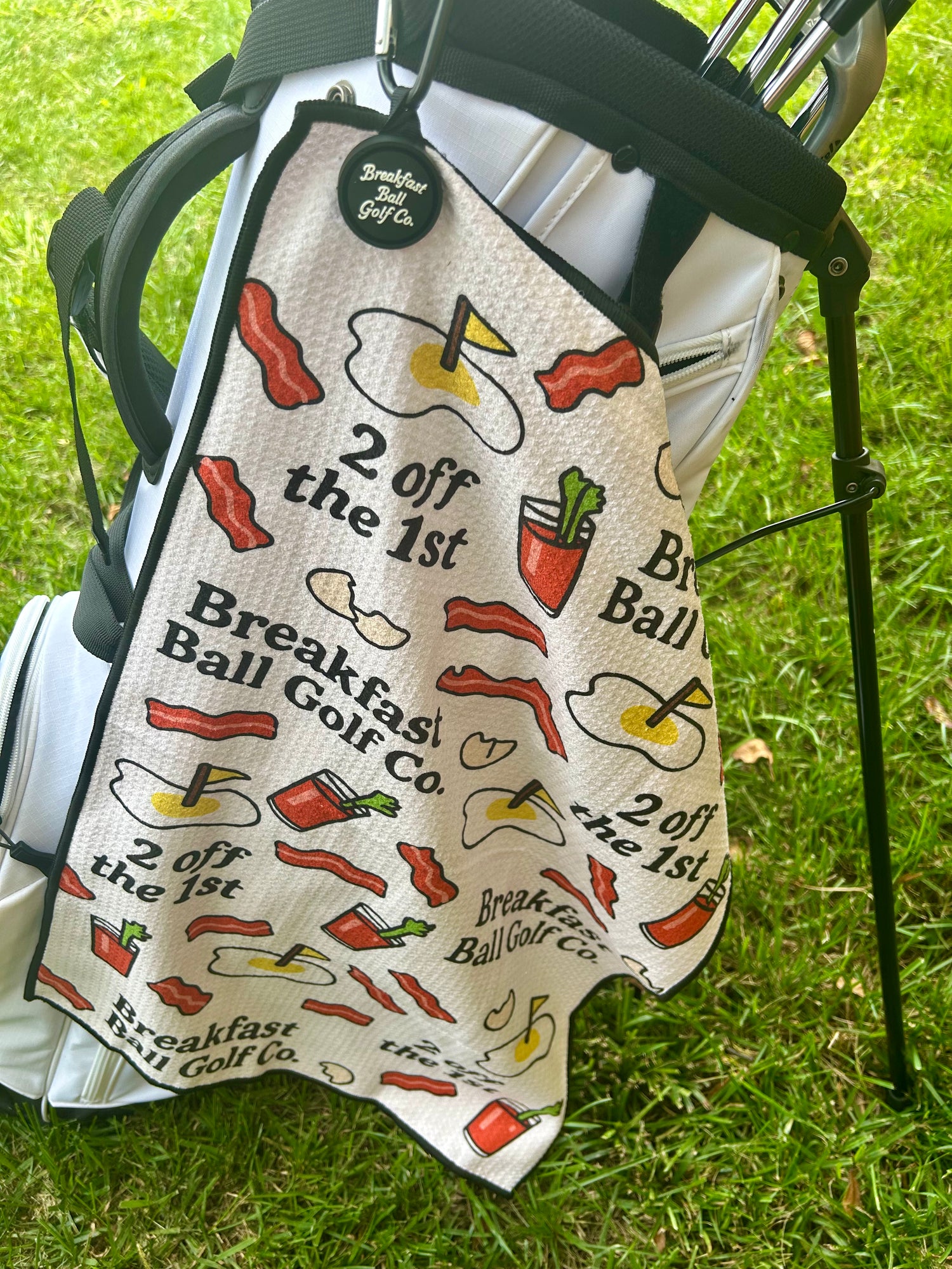 funny magnet golf towel